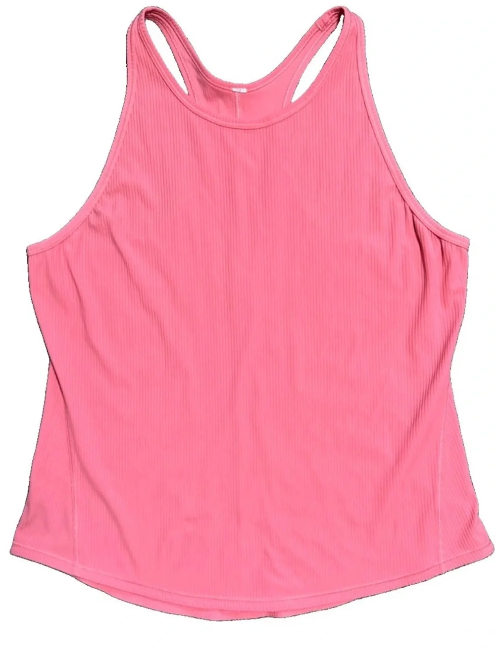 Lululemon Base Pace Tank Top High Neck Size *4 Racerback Ribbed Coral Pink